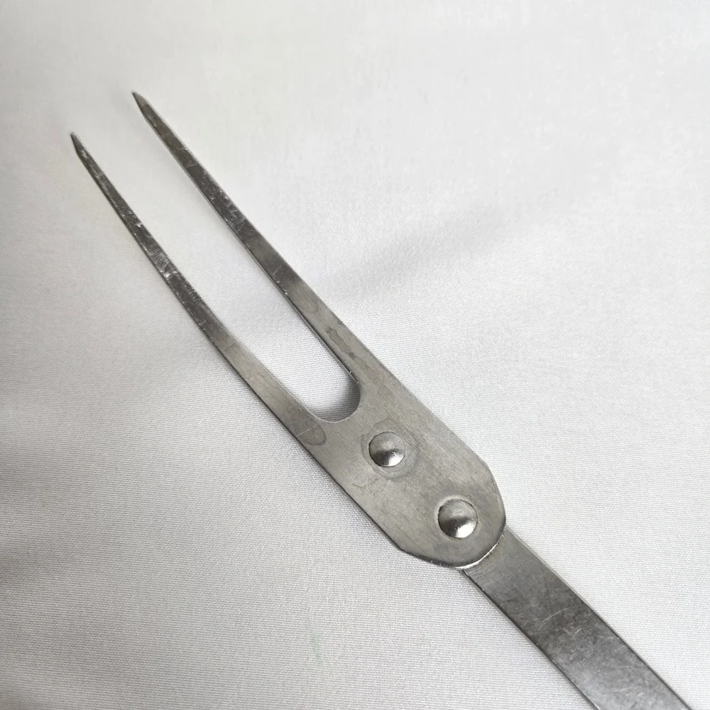 Ekco Forge Stainless Steel Meat Carving Fork, Black Handle,‎ USA, 11.5